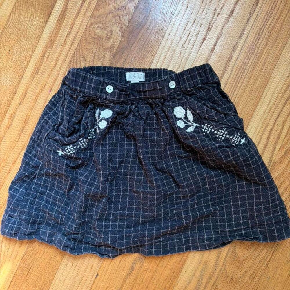 Lali Black and White Plaid Skirt